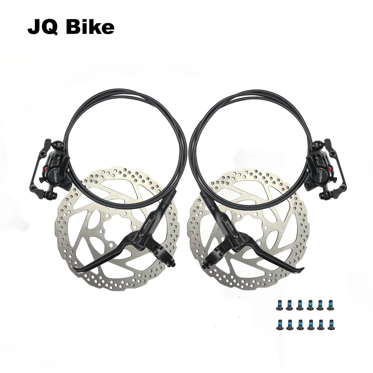 Hydraulic Disc Brake Set for Mountain & Road Bike, Front & Rear Bicycle Oil Pressure Brake Kit, Hydraulic Brakes,160mm Rotors
