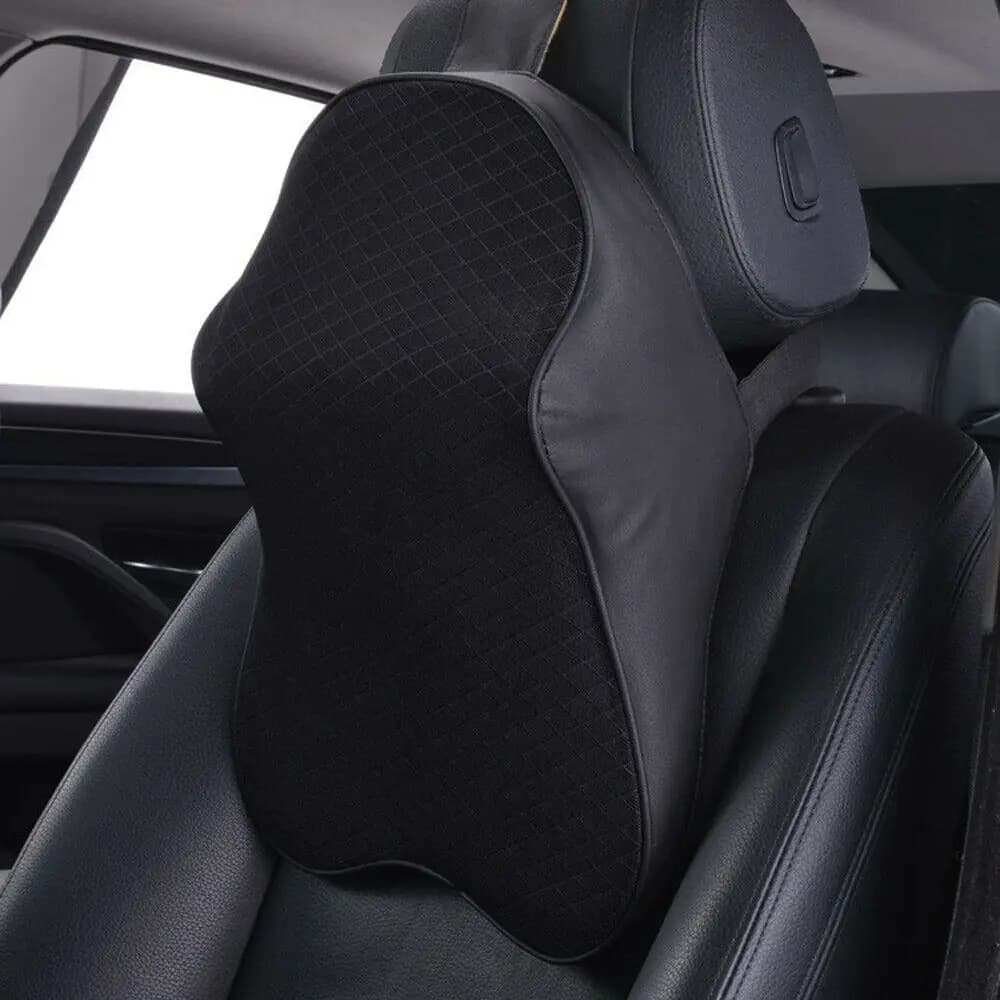 Cuscino per poggiatesta per seggiolino auto Cuscino in memory foam 3D Supporto per collo da viaggio per alleviare il dolore alla testa e al collo