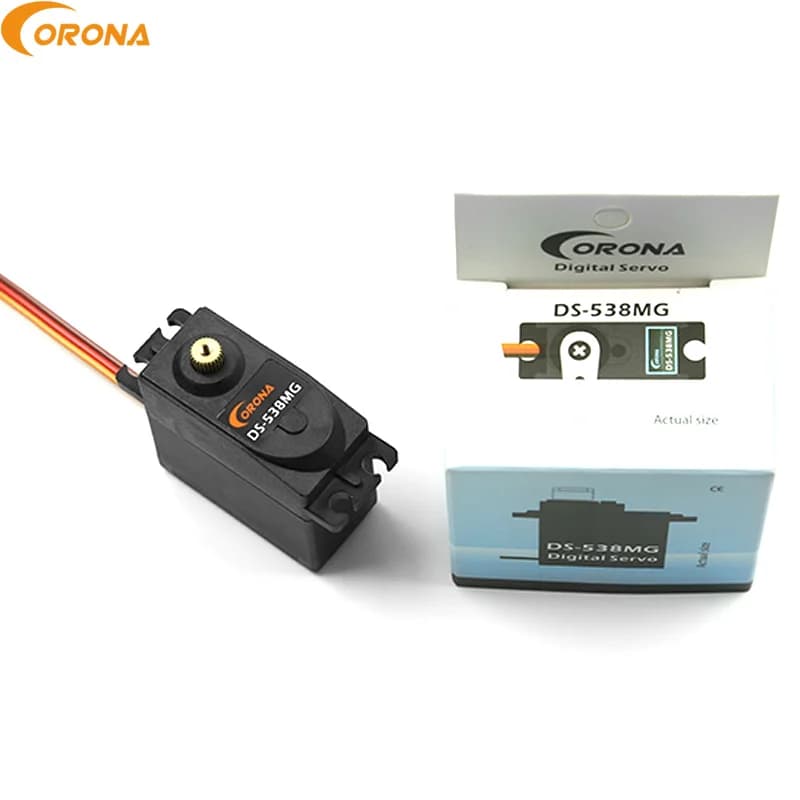 Servo Digitale Corona DS538MG con Ingranaggi in Metallo, 58g, 7.0kg.cm/0.14sec per Controllo RC di Aerei, Elicotteri, Auto, Modelli di Barche