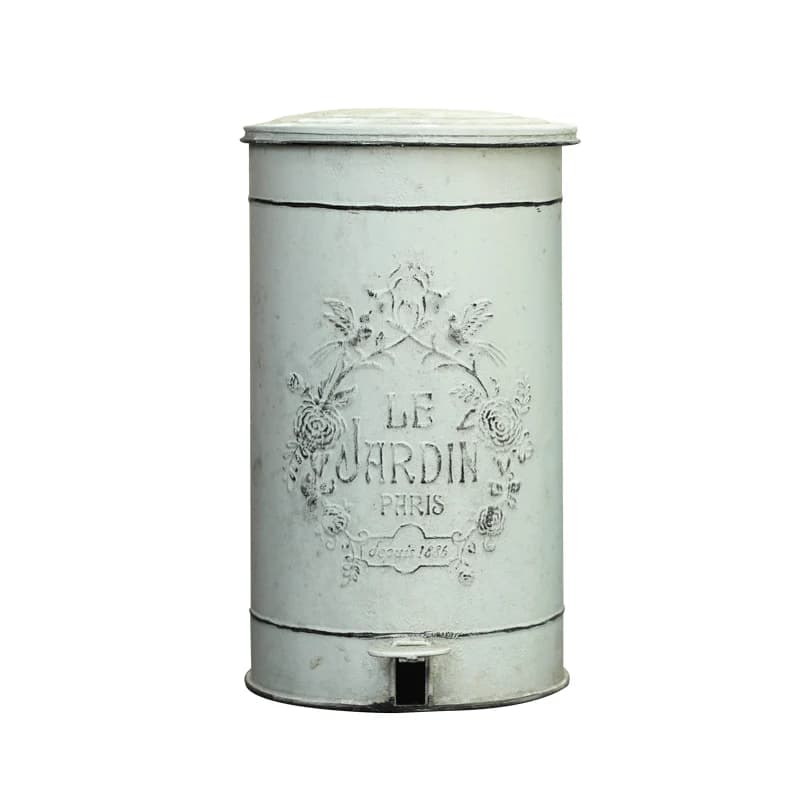 All'aperto fai la vecchia pattumiera in metallo cestino per rifiuti rurale Tavern pattumiera rotonda adatta per cucina giardino fattoria