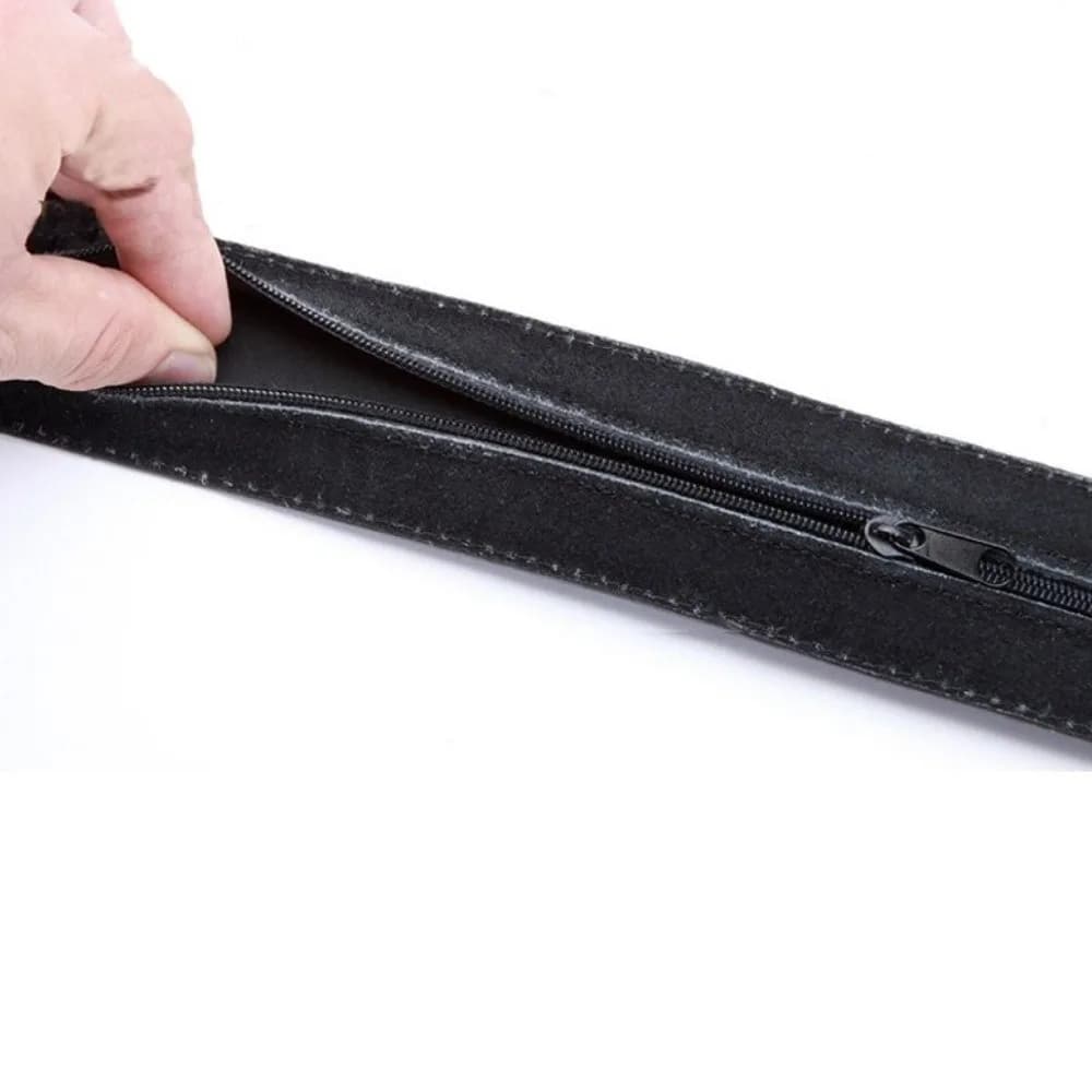 Cintura Antifurto Creativa in Similpelle con Fibbia, Lunghezza 115/125cm, Cintura Portasoldi Nascosta per Uomo, Nero e Marrone, per Uso Casual