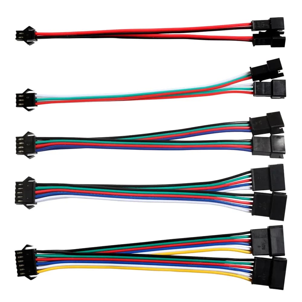 Cavo splitter per striscia LED 2 pin/3 pin/4 pin/5 pin/6 pin connettore SM JST da 1 a 2 maschio e femmina per luci a LED WS2812 WS2811 RGB RGBW