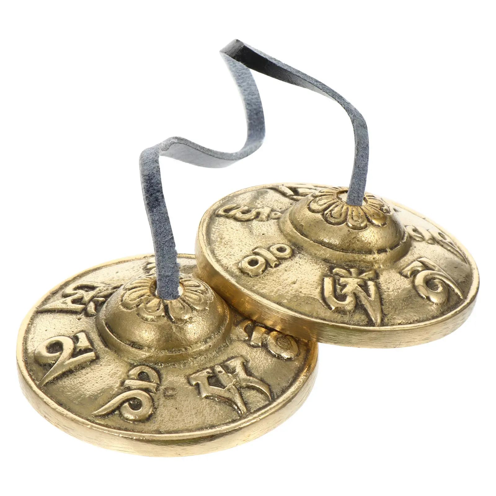 1Pair Nepal Cymbals Bell Lightweight Compact Yoga Meditation Copper Percussion Instrument Handmade Tibetan Rhythm Musical