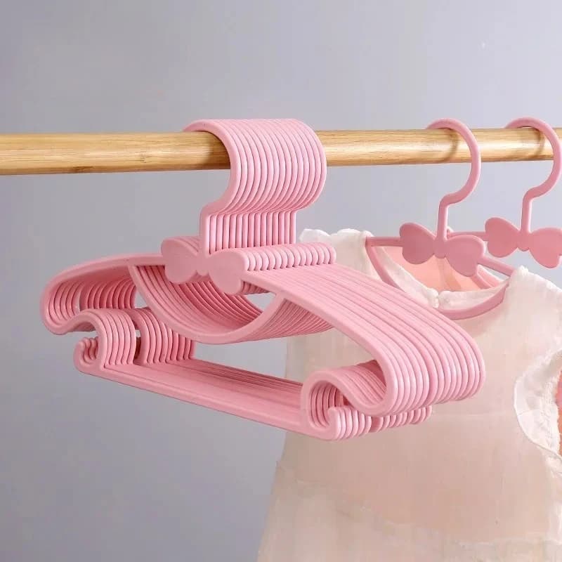 Appendiabiti per Bambini con Fiocco Carino per Uso Domestico, Appendiabiti per Vestiti Bambino Asciutti e Bagnati, Organizzatore Salvaspazio per Armadio per Neonati