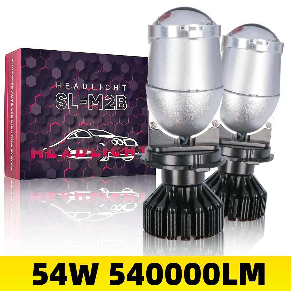 H4 Lente per proiettore LED RHD 540000LM Mini faro per auto 54W Lampadina CSP Chip Fascio alto e anabbagliante Lampada fendinebbia 6000k Canbus Auto Light 12V 24V