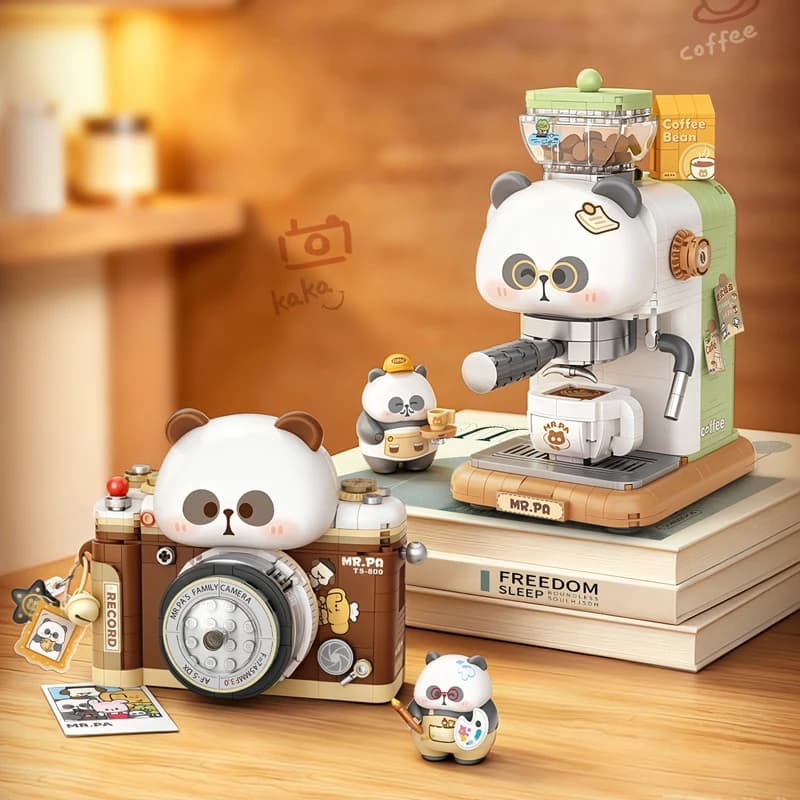 LOZ Retro Home Appliance Toys Series: Coffee Machine, Camera, MOC Building Blocks Desktop Ornament, Assembly Toys, Birthday Gift
