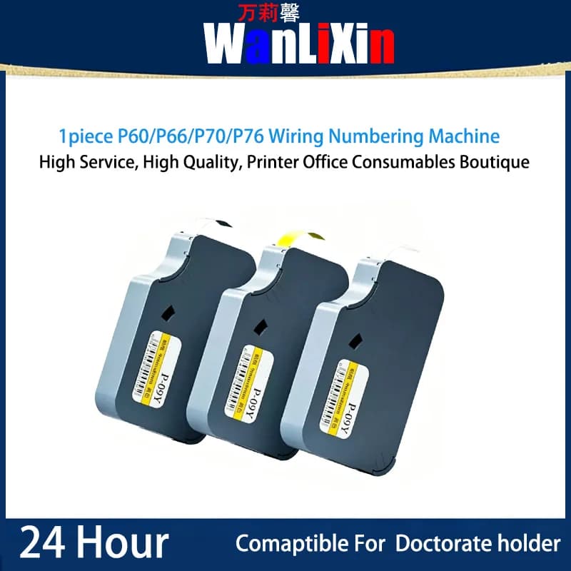 1 foglio adesivo per etichette continue per macchina numeratrice di cavi, compatibile con Doctorate Holder P50/P56/P60/P66/P70 (Serie P)