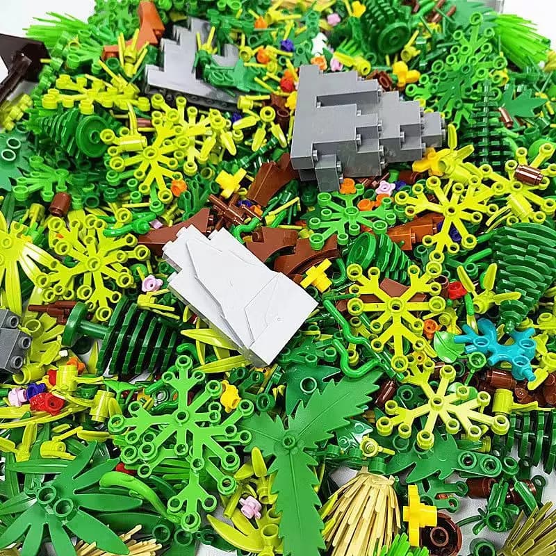 200 500g piante d'albero accessori parti blocchi di costruzione colline compatibile cespuglio di erba giungla Military City Friends MOC Bricks Toys