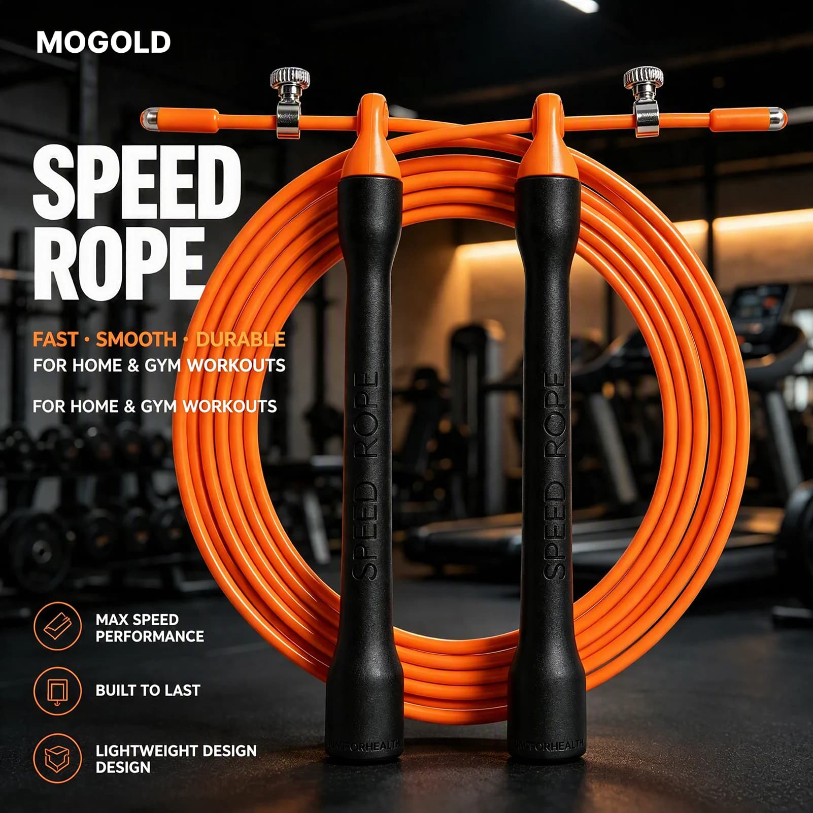 Professional Speed Jump Rope with Precision Bearing System – Lightweight, Durable, Adjustable Length for Home & Gym Workouts