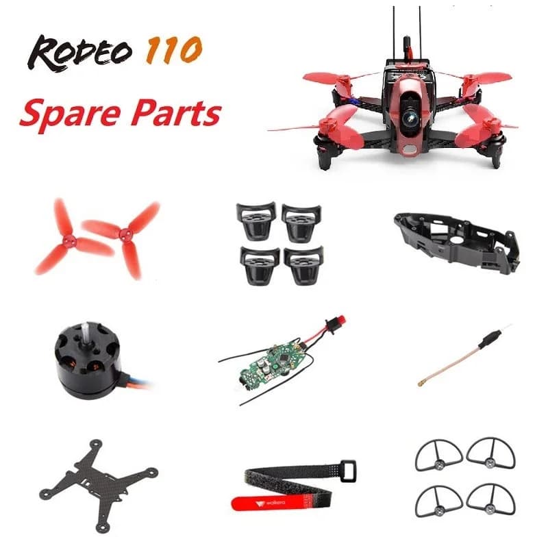 Ricambi per Drone RC Walkera Rodeo 110: Protezione Elica, Motore, Scheda di Alimentazione ESC, Telecamera, Caricabatterie, Scheda di Aggancio