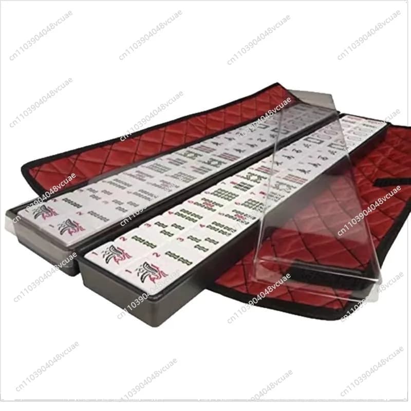 Piastrelle Mahjong Push Righello Sprotare la mano Mahjong Set 166 caratteri portatili