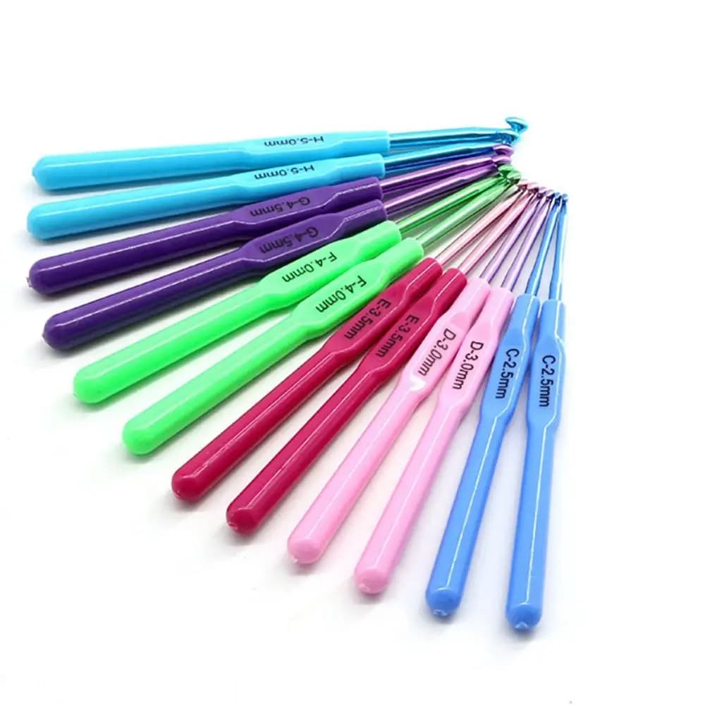 New Aluminum Knitting Needles Long Multisize Crocheting Needles Weaving Tool DIY Sewing Accessories