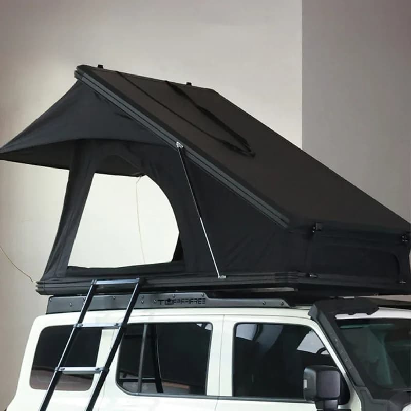 High-quality heavy-duty automatic aluminum alloy triangular roof tent, designed specifically for road camping E5