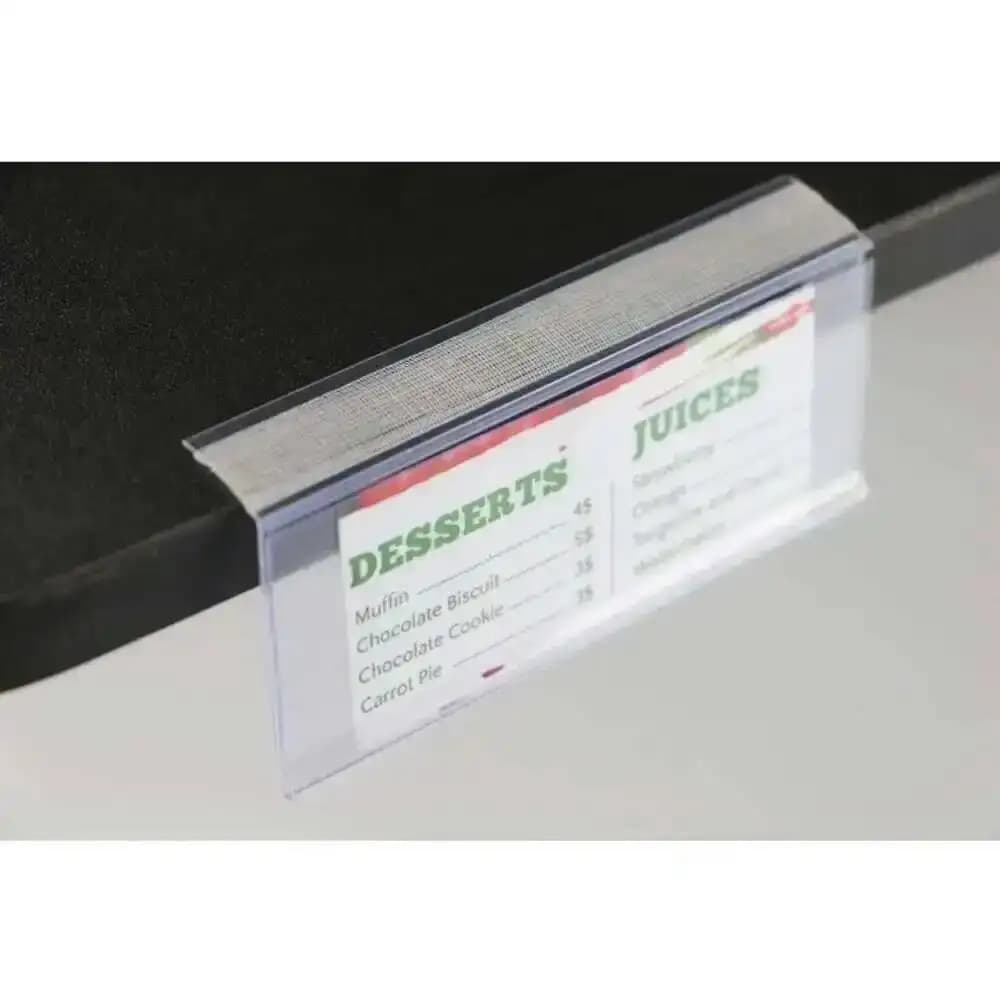 50 Pezzi 4*10cm Etichette Adesive in Plastica per Negozi, Porta Prezzi per Merci, Strisce Espositive per Etichette