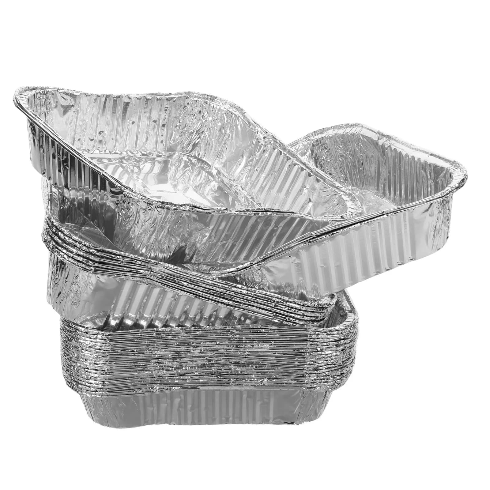 30Pcs Premium Aluminum Foil Roasting Pans Deep Disposable Cooking Trays Safe High Temp for Air Fryer Oven Meal Prep Chafing