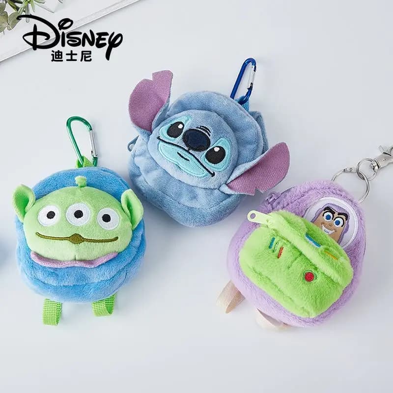 Portachiavi in peluche Disney Buzz Lightyear, ciondolo Toy Story, merchandising anime, bambola di peluche, decorazione per zaino, portamonete per bambini