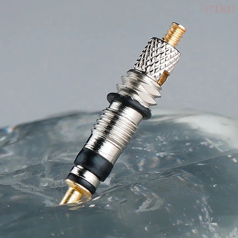 [E] 1Set Brass Presta Valve Core Set 2/6/12Pcs Mountain Bike Road Bike Tube Replacement Presta Valve Core French Air Pump Tool