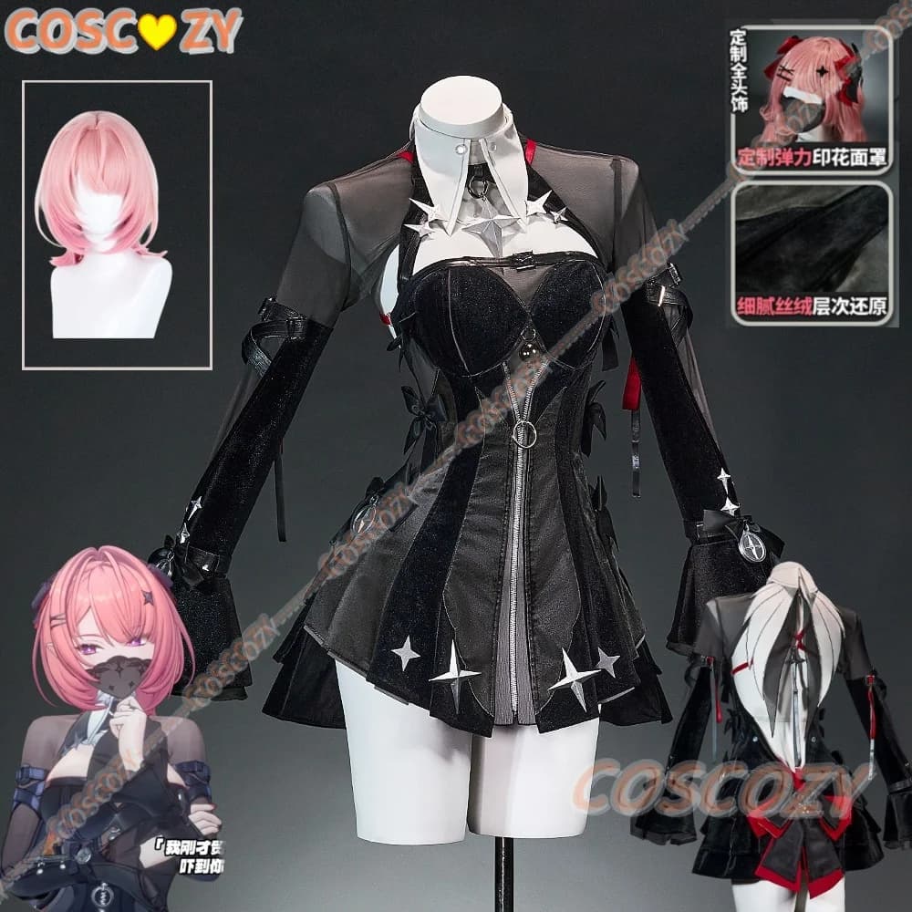 Costume Cosplay Zenless Zone Zero Ramiel, Parrucca, Abito da Personaggio Femminile del Gioco, Maschera, Copricapo, Outfit da Donna per Halloween e Carnevale