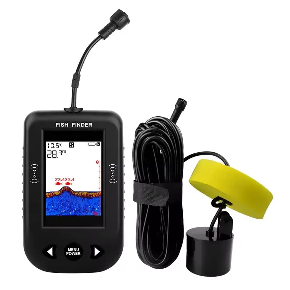 Allarme 100M Sonar portatile Ecoscandagli 45 gradi Sonar Copertura Ecoscandaglio Allarme Trasduttore Lago Pesca in mare