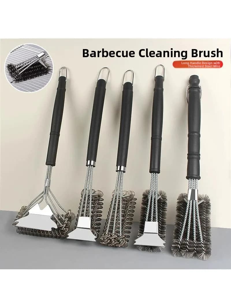Spazzola in Acciaio Inox per Pulizia Griglia BBQ, Rete Metallica per Barbecue, Utensile per Pulizia Cucina