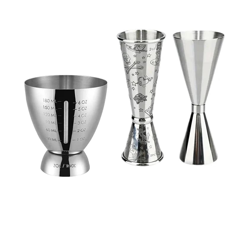 30/60ml Cocktail Bar Jigger in acciaio inossidabile Doppio spirito Misurino per la casa Bar Party Club Accessori Barware Strumenti casa