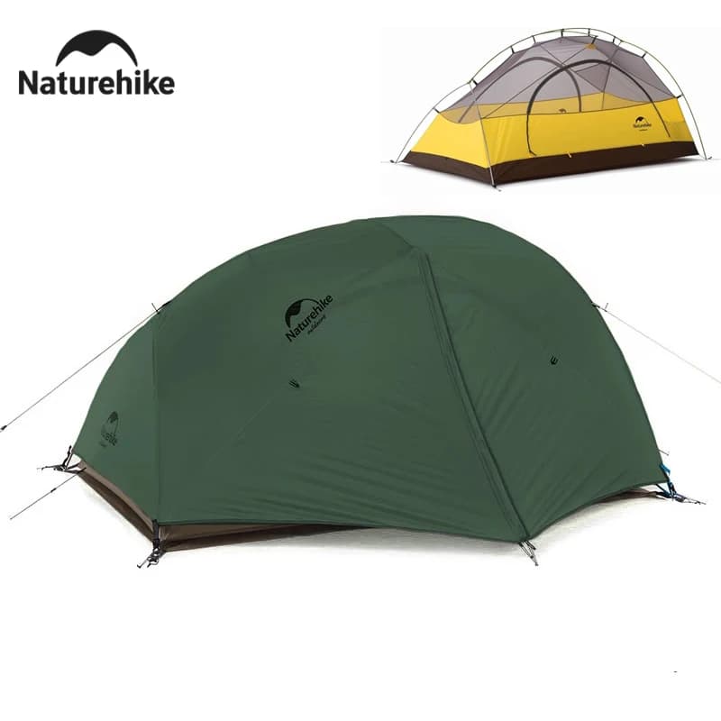 Tenda da campeggio Naturehike Star River Tenda da campeggio ultraleggera per due persone impermeabile con zaino in spalla Tenda da escursionismo all'aperto a doppia porta per 3 stagioni