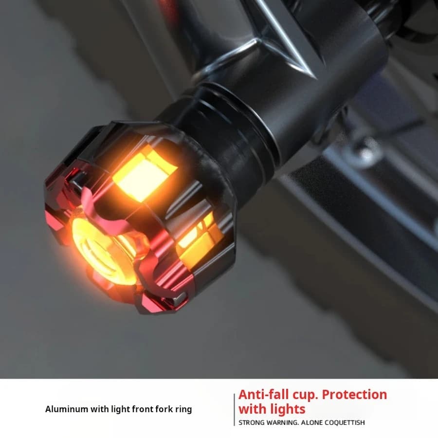 Coppa forcella anteriore per moto da 1 pezzo per esterno Ghost Fire Scooter elettrico LED Tazza anticaduta con accessori moto leggeri