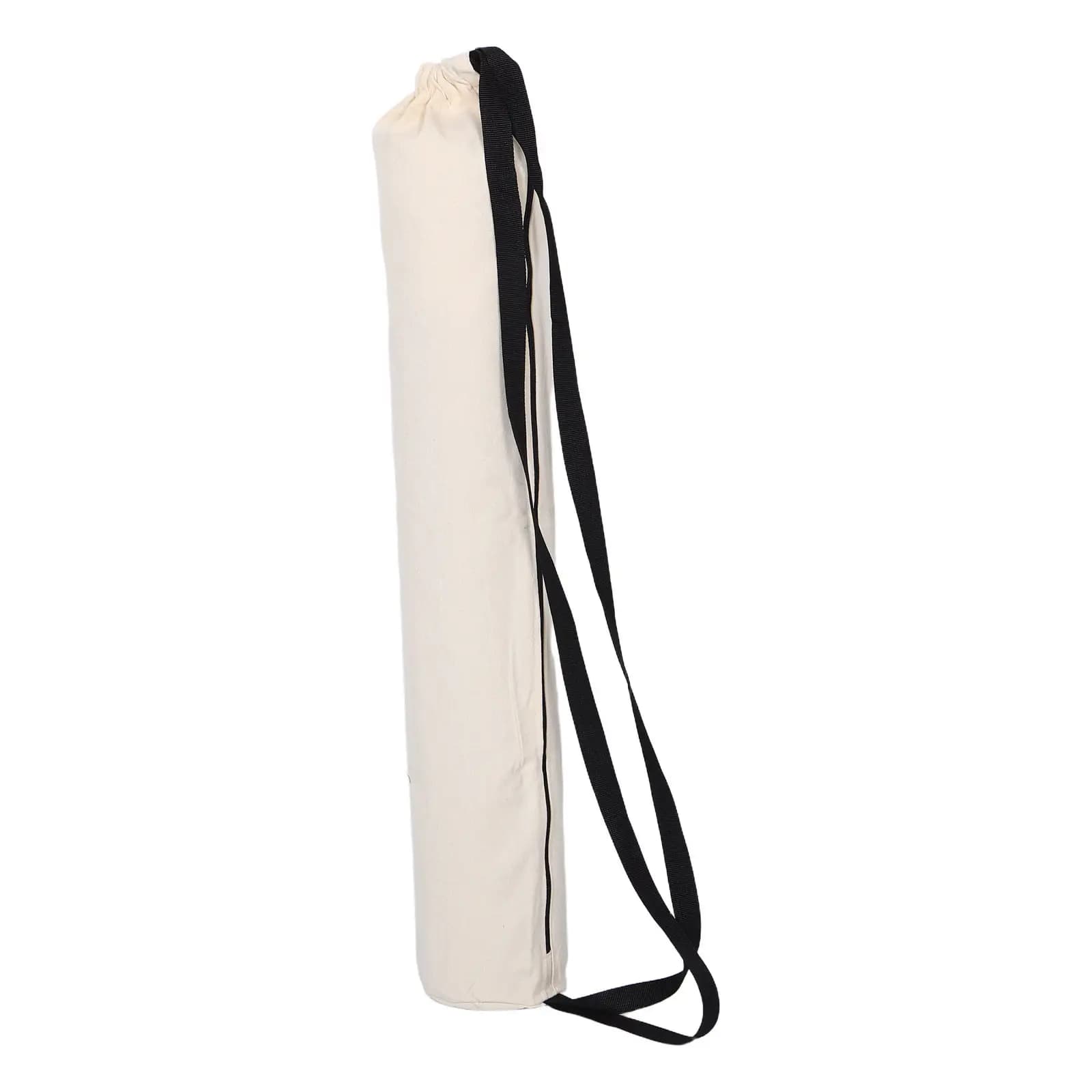 Stylish Beige Yoga Mat Bag with Fitness Accessories and Cushions, Portable Bag for Fitness Equipment Storage