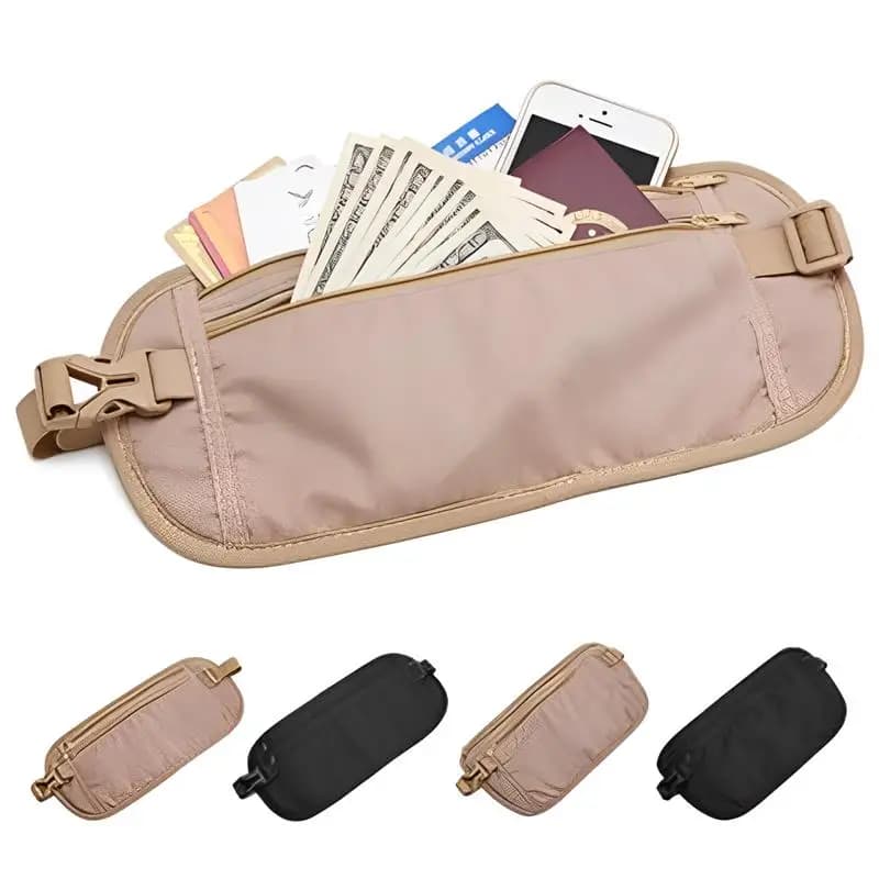 Invisible Hidden Waist Belt Bag Anti-theft Security Money Pouch Sport Running Travel Waist Pack Portable Passport Cash Wallet Be