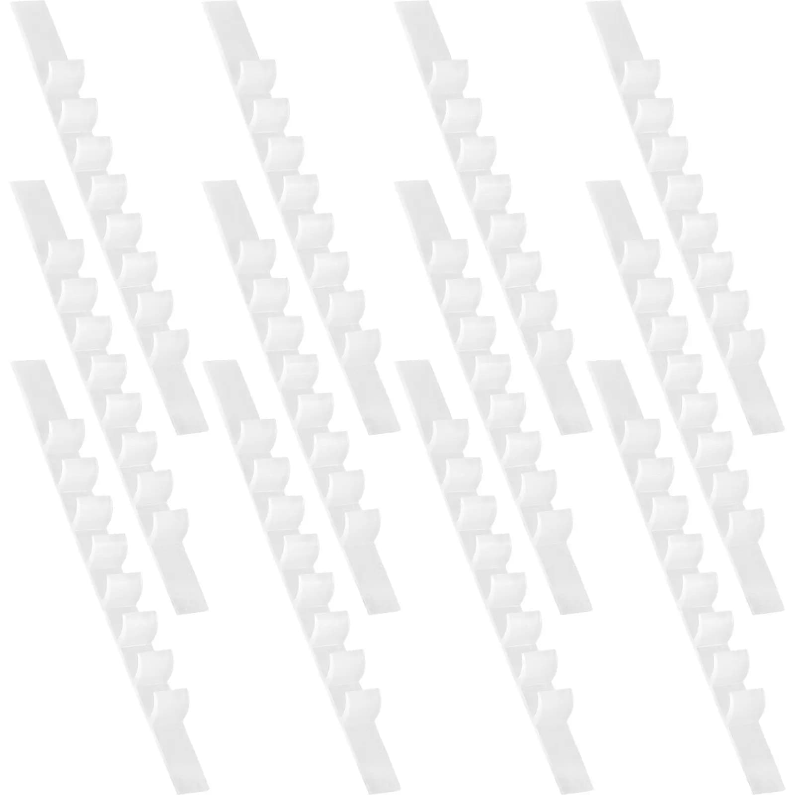 50 Pezzi Strisce Antiscivolo in Silicone Autoadesive per Appendiabiti, Impugnature per Superfici Lisce, Fine alle Abiti che Scivolano, per Armadi