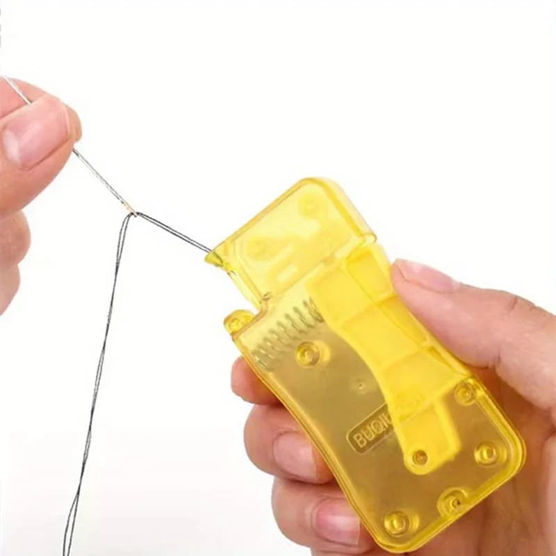 Spring Loaded Automatic Needle Threader Labor Saving Hand Sewing Tool Convenient Threading Device Supplies Daily Needle Work