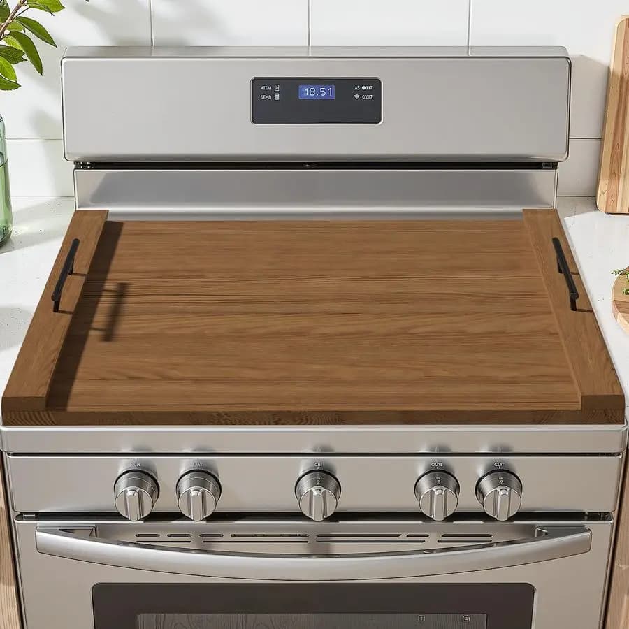 Wooden top cover 30x22 inches, pasta cutter with handles, wooden cutter for kitchen, gas and electric hob