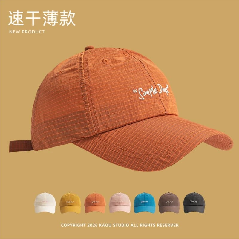 Summer Thin Lightweight Embroidered Letter Quick-drying Baseball Cap for Men and Women Outdoor Breathable Sunscreen Sports Hat