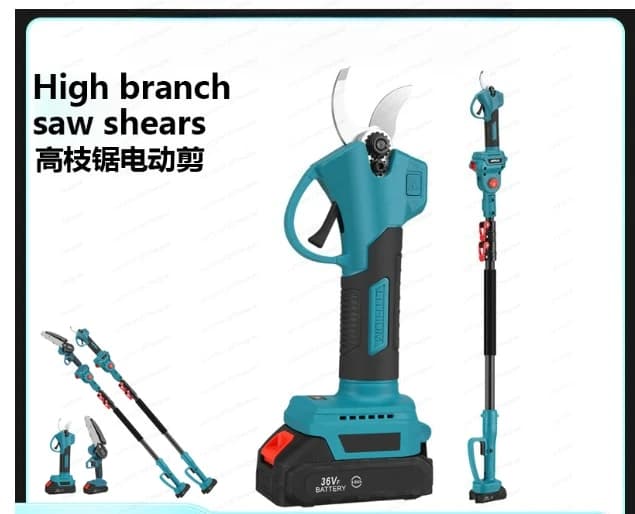Cesoie for tall branches Saw for high-altitude telescopic shears Electric shears for pruning without brush Saw