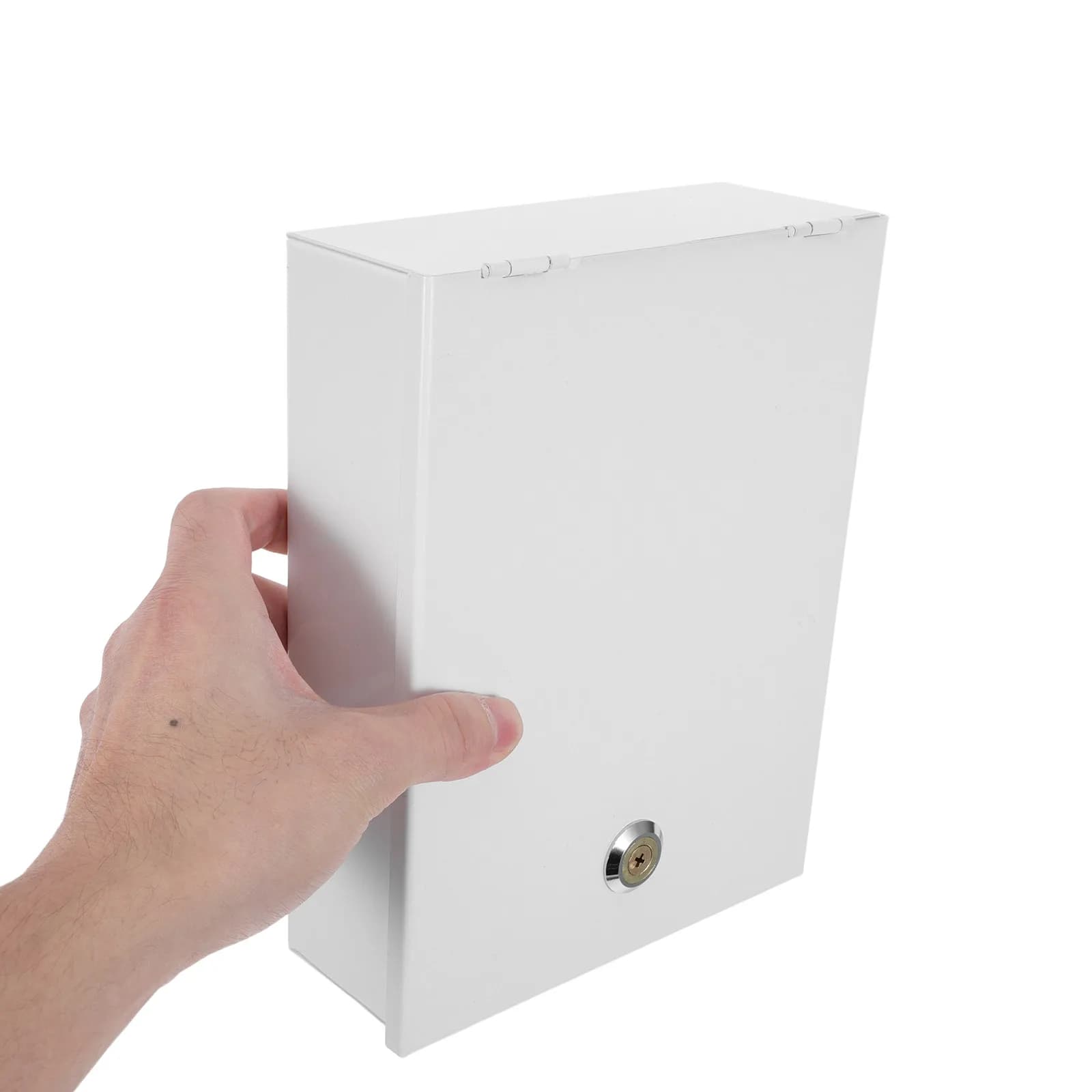 Metal safe with key lock, wall mounting, tamper-resistant, for home keys and alarm panels