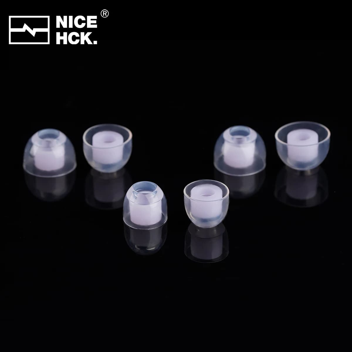 NICEHCK P03 Auricolari S/M/L Silicone liquido trasparente Auricolari di ricambio universali Riduzione del rumore Tappi per le orecchie per auricolari in-ear