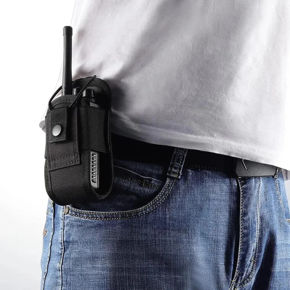 Borsa Tattica per Walkie-Talkie, Custodia Radio Universale, Fondina per Cintura, per Caccia, Campeggio e Avventure