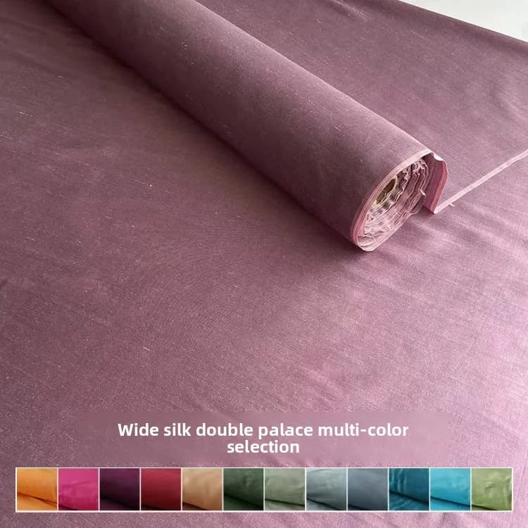 Tessuto Dupion in seta naturale tinta unita per cucito fai da te, camicia, cappotto, tenda, abbigliamento, materiale di stoffa alla moda al metro