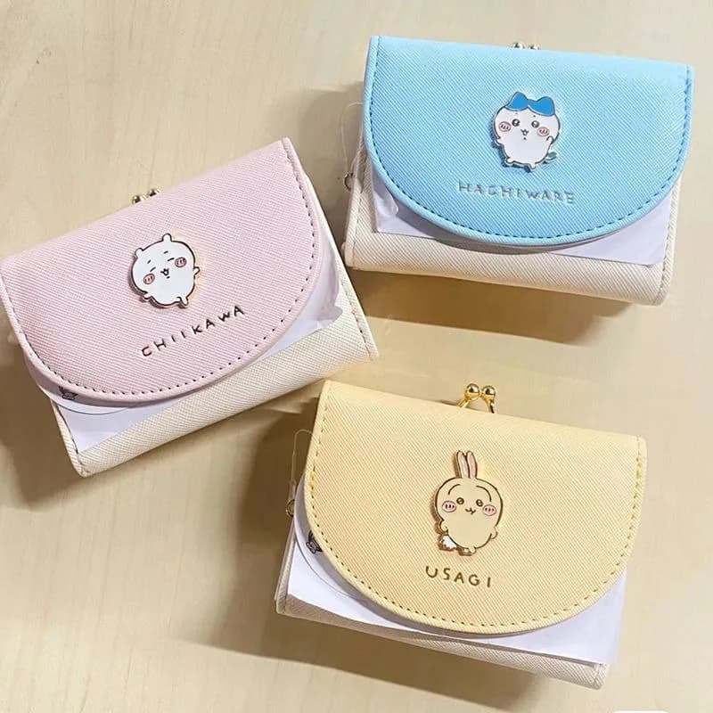 Nuovo Portafoglio Chiikawa Hachiware Usagi Kawaii Anime Cartoon, Porta Carte Compatto alla Moda per Studenti, Regalo Dolce per Ragazze