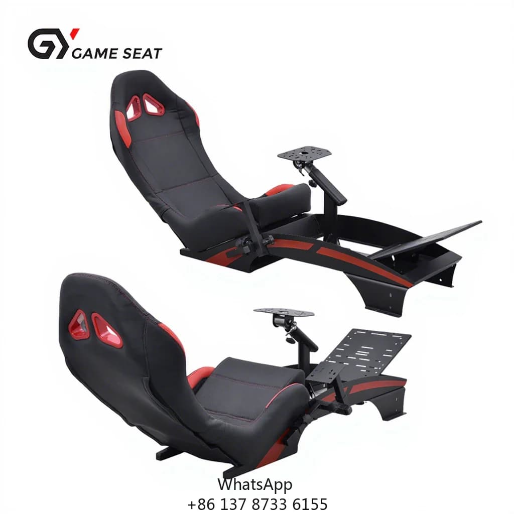 GY046-3 Gaming Racing Simulator Cockpit With Reclining Racing Seat, Sim Race Chair For PC PS5 Simracing Accessories