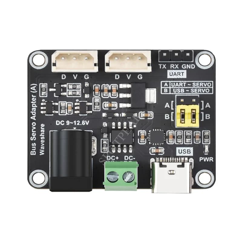Scheda driver servo per bus progettata compatibile con i servomotori bus serie ST/SC. Dimensioni compatte e facile integrazione.