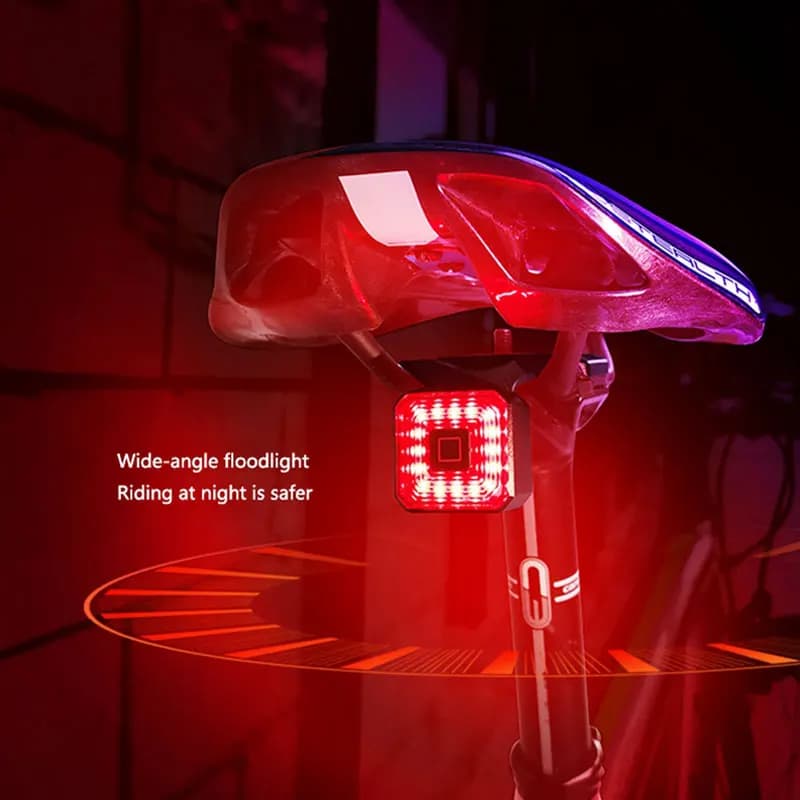 ENLEE Smart Bicycle Brake Light coda posteriore USB Cycling Light Bike Lamp Auto Stop LED Back ricaricabile IPX6-Waterproof sicurezza