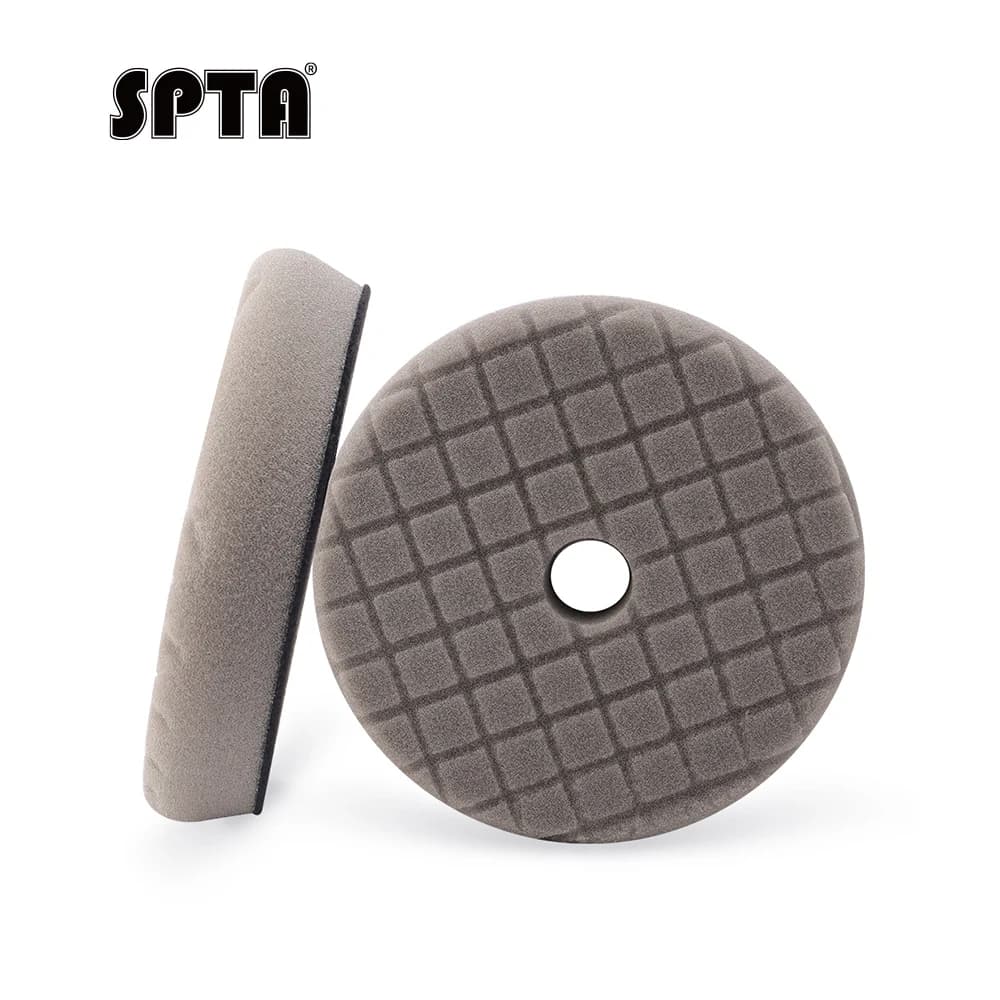 SPTA V2.0 Tampone per lucidatura e taglio chiaro grigio da 3"/5"/6" per lucidatore a buffer per auto Lucidatura, lucidatura, composizione