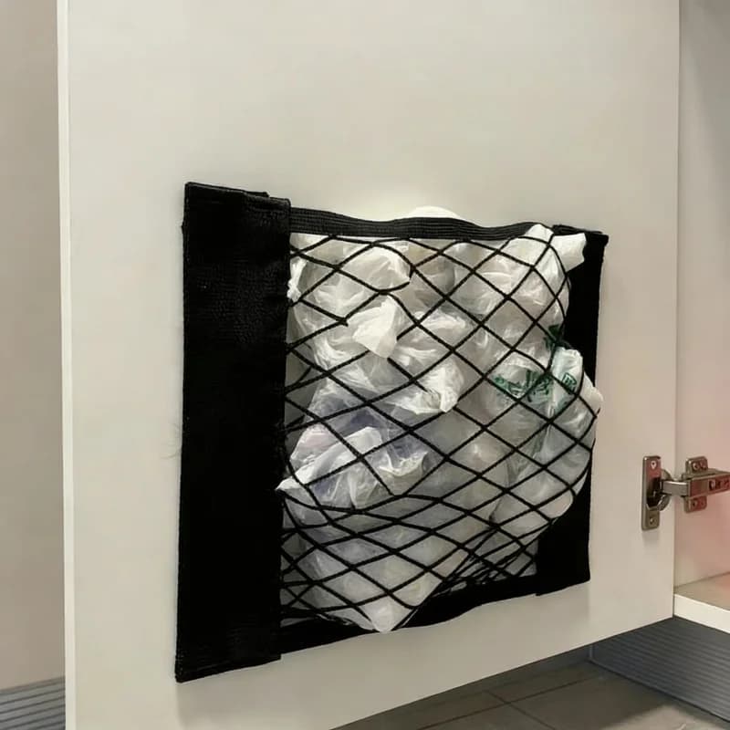 Rete Elastica Portaoggetti per Auto con Fissaggio a Strappo, Organizer per Bagagliaio - Accessori per Auto