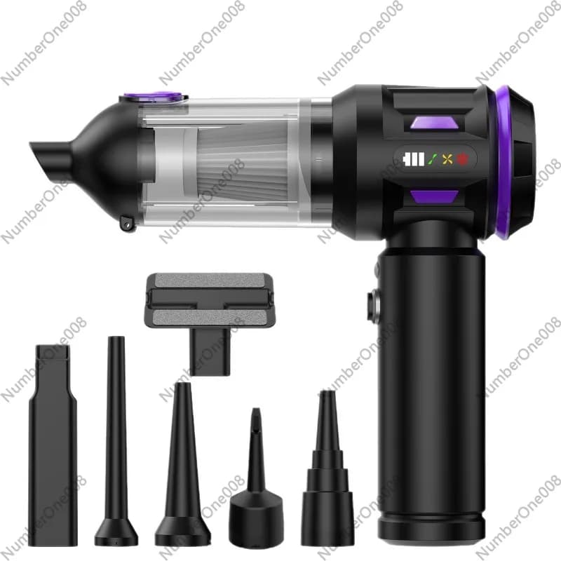 Aspirapolvere per Auto Senza Fili con Display Digitale, Svuotamento Automatico della Polvere con Un Solo Tasto, Aspirazione e Soffiaggio 2-in-1, Mini Aspirapolvere Portatile per Auto