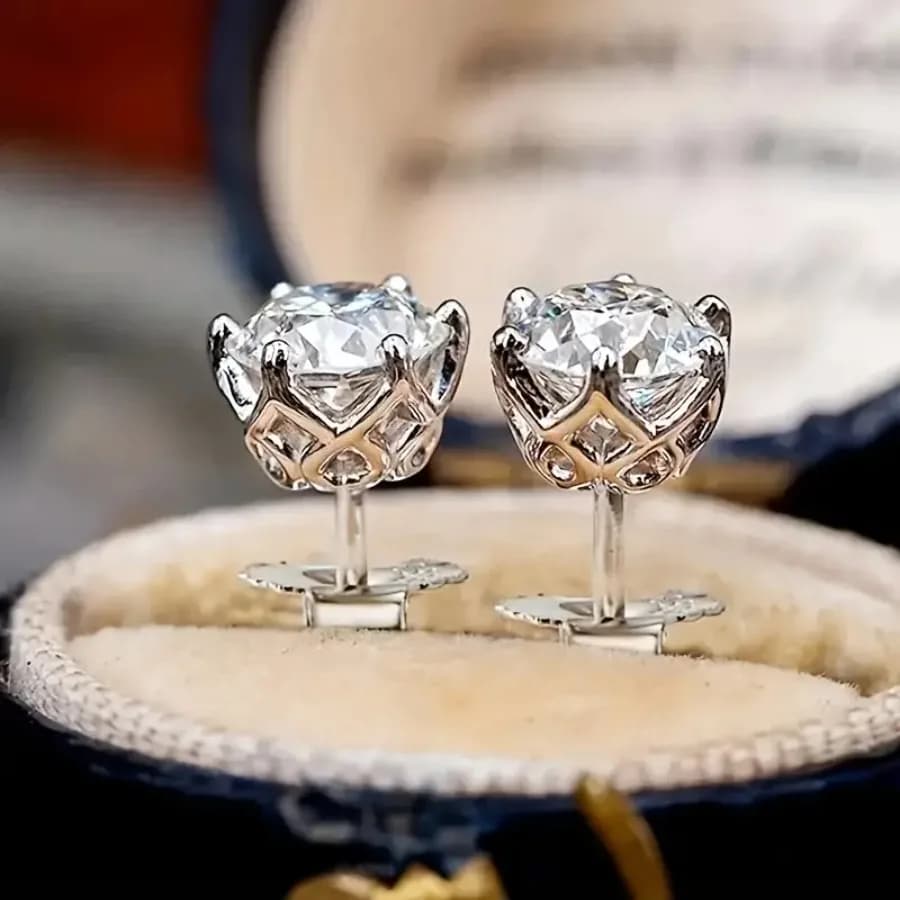 1 Paio di Orecchini in Argento Sterling 925 Mozambicano per Uomo e Donna, Coppia, Sorelle, Stile Hip Hop Rock, per Matrimonio, Compleanno, Anniversario, Capodanno