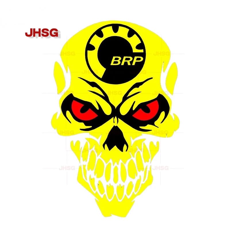 Adesivo per auto auto BRP Skull decalcomania corpo riflettente decalcomania vinile auto moto casco Laptop adesivo decorativo protezione solare impermeabile