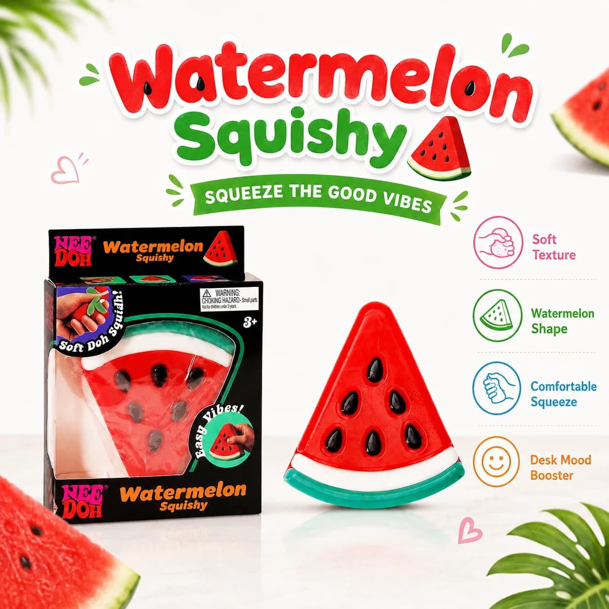 Needoh's best-selling "Watermelon Malt Sugar Play Dough", an adult stress-relieving toy for relieving tension