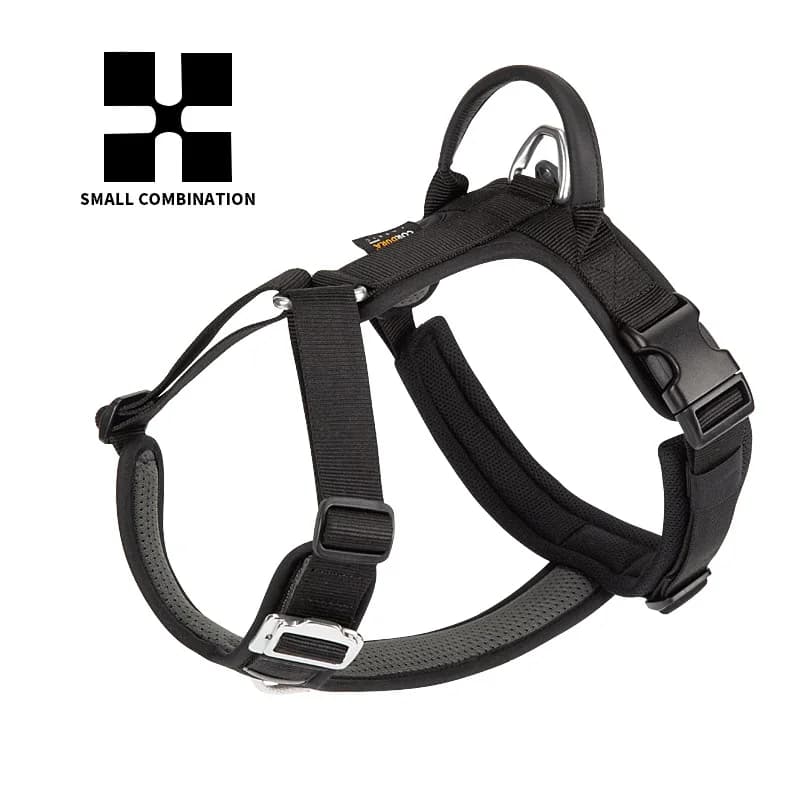 Imbracatura per cani regolabile antideflagrante per avventure all'aria aperta Gilet protettivo per cani da passeggio in nylon riflettente con cavezza per cani