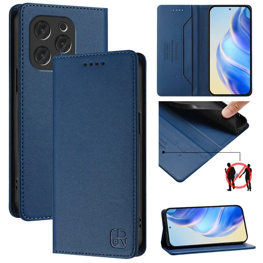 Custodia a portafoglio in pelle RFID per Doogee Note 59 Pro Plus Cover di lusso per Doogee Note 56X 58 Pro 56 Custodia Note 59 Pro + Fonda magnetica